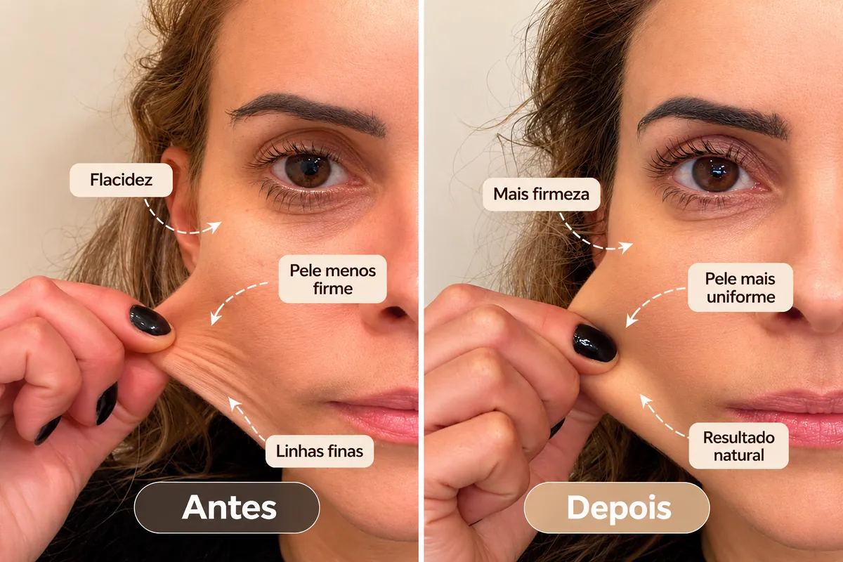 Antes e depois de Bioestimulador de colágeno na Royal Face Vitória da Conquista