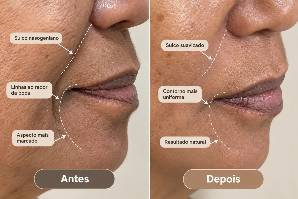 Antes e depois de Bigode chinês na Royal Face Vitória da Conquista